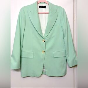 Zara‎ Woman Pastel Mint Green Women's Small Blazer Single Breasted